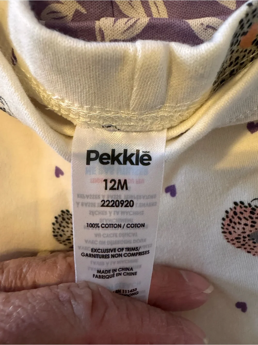 NWT Pekkle Infant 4-Piece Plush Outfit Set Baby Toddler Girl Size 12 Months